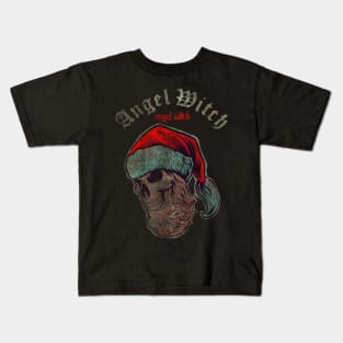 SANTA HEAVY METAL SKULL ANGEL WITCH Kids T-Shirt